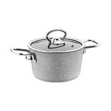 3111 2 Parça Bio Granit Mini Tencere 12x7,5 Cm Gri Gri