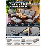 3+1+1+2puf Için Minder Kılıfı