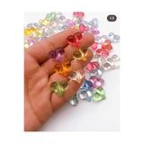312 KONSEPT 10 ADET PARLAK AKRİLİK RENKLİ KALP BONCUK 20 MM