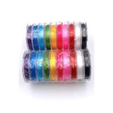 312 KONSEPT 10'lu Renkli 0,8 Mm Esnek Mini Boy Düz Lastik Misina Bileklik Kolye Misinası