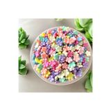 312 KONSEPT 50 Adet Renkli Papatya Akrilik Plastik Boncuk Takı Kolye Bileklik(13 Mm)