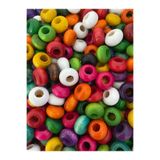 312 KONSEPT 8 Mm Renkli Ahşap Burger Boncuk Iri Delik Ahşap Boncuk (ELLİ ADET) Çap 15mm ~ 50 Adet