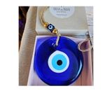 312 KONSEPT ÖZEL KUTUSUNDA 10 CM-11 CM İPLİ HALATLI CAM NAZAR BONCUĞU, NAZARLIK, DUVAR SÜSÜ 1 ADET HANDMADE