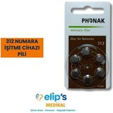 312 Numara Işitme Cihazı Pili 10’lu