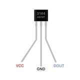 3144 Dijital Manyetik Alan Algılama Sensörü Mıknatıs Açı Motor Kontrol A3144 A3144e Oh3144