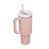 316 L Çelik 1,2 L Pembe Pipetli El Termos Mug (SIZDIRMAZLIK YOK) cin856pm