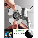316 Paslanmaz Çelik Kendinden Yapışkanlı Sonradan Takılabilir Musluk Aynası Hortum Boru Rozeti Musluk Aynası 7x2.5 CM