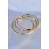 316L Çelik Gold Renk 3'Lü Ajda Model Kadın 60 Mm Bilezik Vice1395 2166