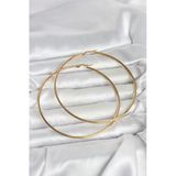 316L Çelik Gold Renk 80 Mm Kadın Halka Küpe (Vice/1395)