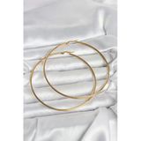 316L Çelik Gold Renk 80 Mm Kadın Halka Küpe