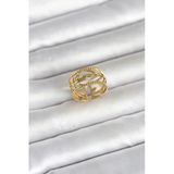 316L Çelik Gold Renk Başak Model Kadın Yüzük - Tj-Byk4182
