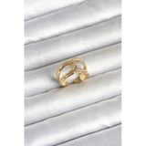 316L Çelik Gold Renk Düğüm Model Kadın Yüzük - Tj-Byk4165