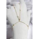 316L Çelik Gold Renk Top Zincirli Kadın Şahmeran - Tj-Sn742