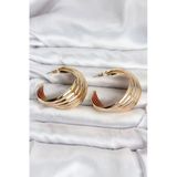 316L Çelik Gold Renk Yarım Halka Model Kadın Küpe - Tj-Bkp11502