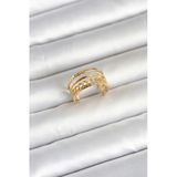 316L Çelik Gold Renk Zincirli Vintage Model Kadın Yüzük - Tj-Byk4170 Tg-1395 349961