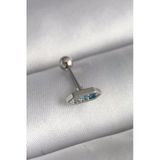316L Çelik Gümüş Renk M.i Zirkon Taşlı Tragus Piercing - Tj-Pr1285
