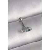 316L Çelik Gümüş Renk Mavi Zirkon Taşlı Tragus Piercing Eb-53-Vice/(1395) 1010