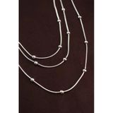 316L Çelik Gümüş Renk Minimal Topçuk Model Çoklu Kolye - Tj-Bko6332 Tg-1395 346588