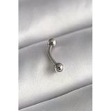 316L Çelik Gümüş Renk Topçuk Model Piercing -1492