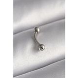 316L Çelik Gümüş Renk Topçuk Model Piercing - TJ-PR1363