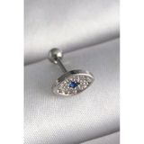 316L Çelik Gümüş Renk Zirkon Taşlı Göz Tragus Piercing Vice1395 3591