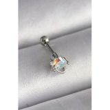 316L Çelik Gümüş Renk Zirkon Taşlı Kalp Tragus Piercing Eb-53-Vice/(1395) 0980