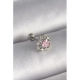 316L Çelik Gümüş Renk Zirkon Taşlı Tragus Piercing - Tj-Pr1231