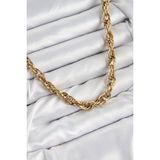 316L Çelik Halat Model Gold Renk Kadın Kolye - Lisinya - 001-Renkli