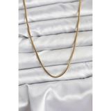 316L Çelik Zincir Gold Renk 60 cm Yılan Zincir Kadın Kolye