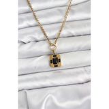 316L Çelik Zincir Gold Renk Model Kadın Kolye - Tj-Bko10687