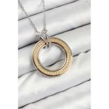 316L Çelik Zirkon Taşlı Dönen Daire Model Gold Ve Gümüş Renk Kadın Kolye - Tj-Bko10479