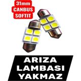 31MM 2 Adet Softit LED Ampul Canbus Plaka Tavan Bagaj Plaka Araç Iç Aydınlatma Arıza Işığı Yakmaz