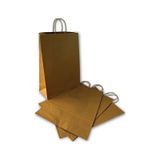 31x12x41 Burgu Saplı Karton Çanta Büyük Boy 50 Adet