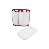 31X20cm Küçük Plastik Kesim Panosu Kaymaz Silikon Kenarlık - 10Mm Kalınlık (5433)