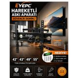 32''-40''-42-43''-49''-50''- 55'' Inç Çift Kollu Hareketli Lcd Led Tv Askı Aparatı