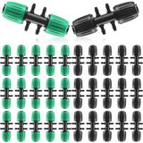 32 Adet Dikenli Tee 1/2 Inç Ila 1/4 Inç Sulama Tüpü Sulama Saptırıcı Damla Bant Adaptörü (0