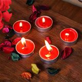 32 Adet Yuvarlak Kırmızı Tea Light Mum Kırmızı Mum Tealight Mum Yılbaşı Mumları Romantik Dekor Mum