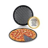 32 Cm Delikli Teflon Pizza Tepsisi | Yanmaz Yapışmaz | Fırın Kabı