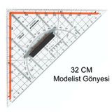 32 Cm Geoderik Modelist Santimli Gönyesi - Geoderek Ölçekli Gönye