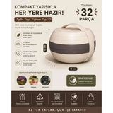 32 Parça 6 Kişilik Taşınabilir Küre Piknik Seti