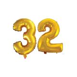 32 Yaş Sayı Folyo Balon Gold 40 İnç 100 cm