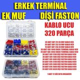 320 Parça Ek Muf Erkek Terminal Dişi Faston Kablo Ucu Seti