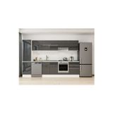 320X210 Cm High Gloss Mutfak Dolabı Mb-E90B50S60-1 High Gloss | Antrasit - Suntalam