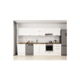 320X210 Cm Klasik Mebran Mutfak Dolabı Beyaz Beyaz M-E80S60S60-1 Mebran | Beyaz - Mdf