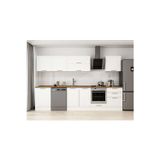 320X210 Cm Klasik Mebran Mutfak Dolabı Beyaz Beyaz M-E80S60S60-2 Mebran | Beyaz - Mdf
