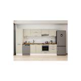 320X210 Cm Klasik Mebran Mutfak Dolabı Beyaz Beyaz Mb-E90B50S60-1 Mebran | Kumtaşı - Mdf