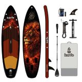 320x81x15cm Woven Stitch ve MSL Fusion Tech. Yapı - Şişme Paddle Board ve Deniz Bordu, Full Aksesuarlı SUP Board Seti, Taşınabilir ve Dayanıklı Stand Up Paddle - Kürek Sörfü (Model: Ember Lion)