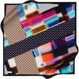 321 Pierre Cardin Sura İpek Eşarp 8847230 - Mavi - Beyaz - 90 x 90 cm