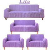 3+2+1+1 Bürümcük Eteksiz, Lastikli, Esnek, Yıkanabilir Koltuk, Kanepe, Çekyat Takımı Örtüsü/kılıfı - Lila - 180 x 230 cm