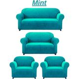3+2+1+1dokuma Jakar Koltuk Örtüsü. Lastikli, Esnek, Yıkanabilir Koltuk, Kanepe, Çekyat Örtüsü/kılıfı - 180 x 230 cm - Mint